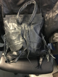 HOT LEATHER LEATHER STUDDED BACKPACK W/FRINGE 005000