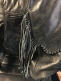 HOT LEATHER LEATHER STUDDED BACKPACK W/FRINGE 005000