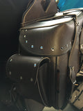 HOT LEATHER SADDLE BAGS BROWN 007500