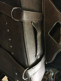 HOT LEATHER SADDLE BAGS BROWN 007500