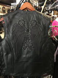 LADIES REFLECTIVE WING LEATHER VEST 006100