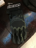 ICON HOOLIGAN GR/BL GLOVES 001400