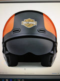 Harley-Davidson® Unisex Sport Glide™ X07 Half Helmet | Orange | 3-In-1 Options - 98371-20VX small