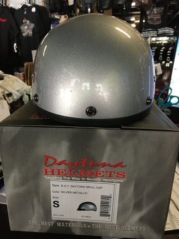 D.O.T. DAYTONA SKULL CAP SILVER METALLIC 003995