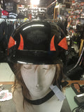 New Harley 1/2 Helmet Black Orange logo Tribal Small