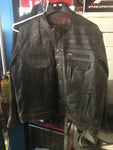 brown leather deagle jacket 008990