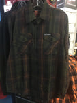 HOT LEATHER GREEN ORANGE BROWN FLANNEL 002100