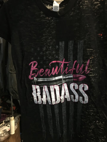 BEAUTIFUL BADASS BURNOUT TSHIRT 00945