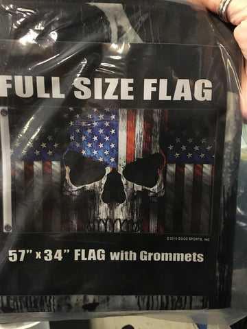 FULL SIZE FLAG SKULL/STSRS AND STRIPES  00675