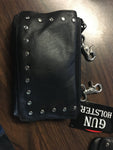 BLACK WITH STUDS HIP BAG