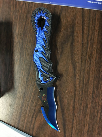 KNIFE DRAGON TAIL BLUE