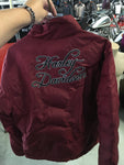 Woman's Harley Davidson Maroon winter Jacket Puffer duck down xl