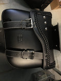 KEMI MOTO 2PCS Saddle bag Motorcycle Travel Bags Waterproof PU Leather