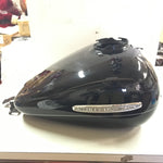 Vivid Black Gas Tank Harley FLHX Street Road Glide Bagger 2008^ 6 gal W Emblems