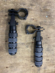 Highway Pegs Black 1 1/4 3 piece clamps Harley Honda Motorcycle Iso Footpegs
