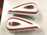 1997 OEM GAS TANKS HERITAGE SPRINGER FLSTS WHITE RED STRIPE