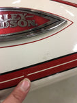 1997 OEM GAS TANKS HERITAGE SPRINGER FLSTS WHITE RED STRIPE