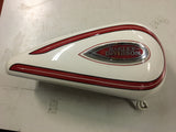 1997 OEM GAS TANKS HERITAGE SPRINGER FLSTS WHITE RED STRIPE