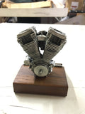Vintage Evolution Motor Engine Pewter on Stand Display Harley Davidson Miniature