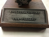 Vintage Evolution Motor Engine Pewter on Stand Display Harley Davidson Miniature