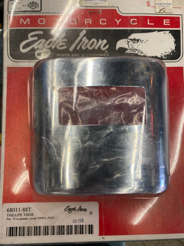 CHROME TAILIGHT VISOR COVER HARLEY SPORTSTER DYNA HERITAGE FXR FLH 1973-1997