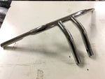 10" Rise T Bars Drag Handlebars 1 1/4 Fat Harley Custom Chopper Softail Dyna Buf