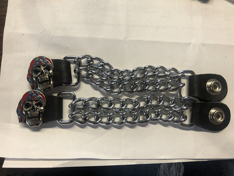 Rebel skull men's vest extenders