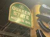 26x30 Double sided Flange sign Quaker State Oil Gas Tin Sign Vtg 1974 Service s