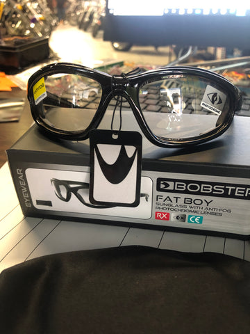 Bobster EFB001 Fat Boy Sunglasses with Black Frame and Anti-Fog Photochromic Len