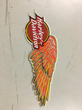 Harley-Davidson motorcycle red orange yellow winged decal emblem décor sticker