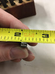 VINTAGE MILLERS FALLS 1/8" STEEL STAMP SET ALPHABET #1500 IN WOODEN BOX TOOLS