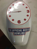 vintage 42" huge bud light bowling pin 3d wall clock Beer sign Budweiser Tavern