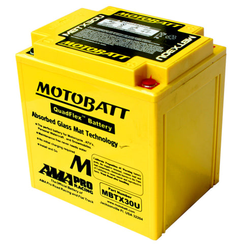MotoBatt - 12V, 32Ah Quadflex AGM Battery - MBTX30UHD