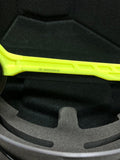 100% S2 Sunglasses Matte Fluorescent Yellow Green Multilayer Mirror Lens