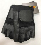 Unik Half Finger Large Leather Spandex Gloves CLEARANCE