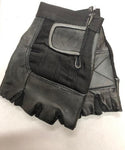 Unik Half Finger Extra Extra Large Leather Spandex Gloves CLEARANCE