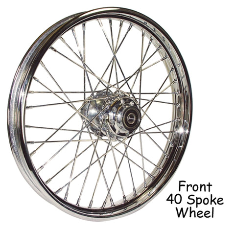 CHROME 40 SPOKE 21 X 2.15 3/4" WHEEL # 51640