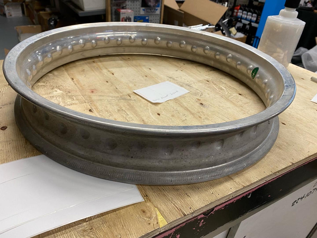 NOS Akront Wheel Rim Aluminum 2.50x19 Undrilled Cafe Racer Harley Moto ...