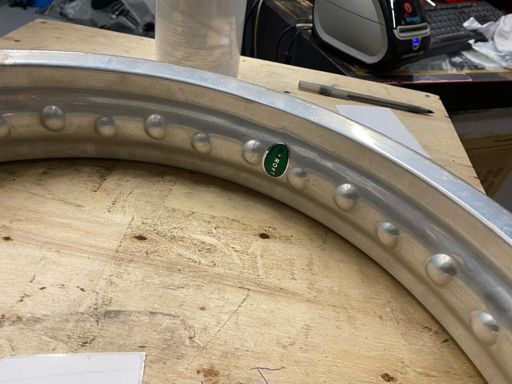 NOS Akront Wheel Rim Aluminum 2.50x19 Undrilled Cafe Racer Harley Moto ...