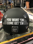 D.O.T. DAYTONA SKULL CAP- W/ COME GET 'EM Catalog Id#: D6-CG xs