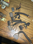 Vtg Car Parts Lot 1952 Ford Condenser Contact points Starter Gen Motor Brushes