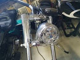 PIAA Headlight Harley Custom Chopper Ironhorse Bottom Mount Big Dog Bear Bourget