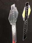 OEM Harley Davidson Gas Tank Emblems Badges 1963-65 panhead FLH Pair new!