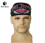 Chop Top Doo Wrap Heart Breaker Black Rhinestone Bandanna Headband