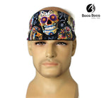 Chop Top Doo Wrap Sugar Skull & Rhinestones Bandanna Sweatband Headband