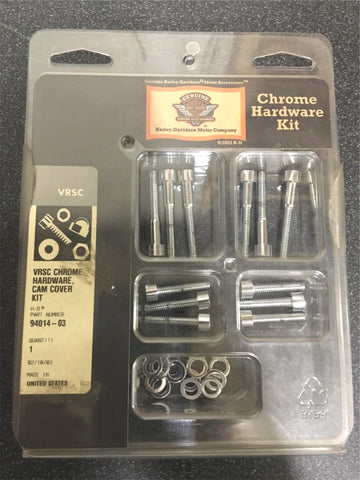 OEM Genuine Harley Davidson Motor 2002^ VRSC Chrome Hardware Cam Cover Kit