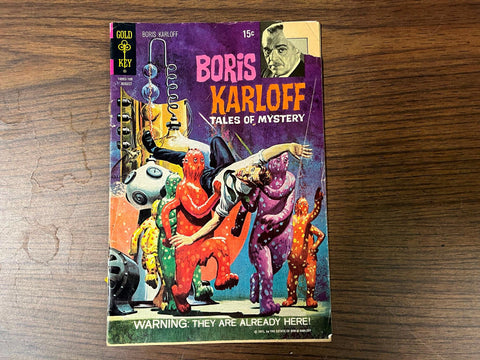 Boris Karloff Tales of Mystery 36 Gold Key Comic Aug 1971 Karloff Photo on Cover