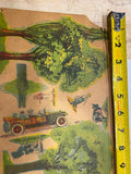 Vtg 1920s Game Board Turn Back Dice Antique Picture Painting cow Auto Farmer??