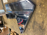 CHROME SIDE COVER TRIM PANEL HARLEY SHOVELHEAD FLH BATTERY Ribbed Frame