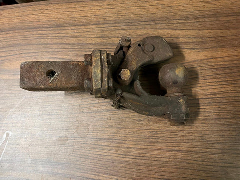 Vtg Made in USA Heavy Duty Steel Hook Ball Receiver Insert Hitch